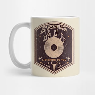 listening vintage vinyl v2 Mug